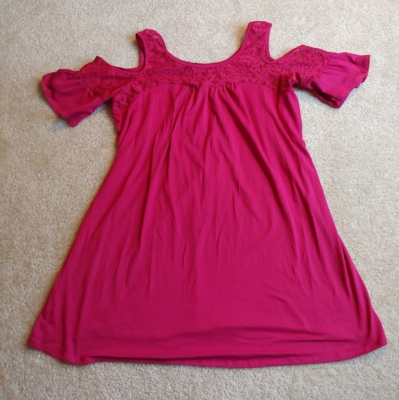 BeBop Tops - Bebop gently worn long pink tunic or dress